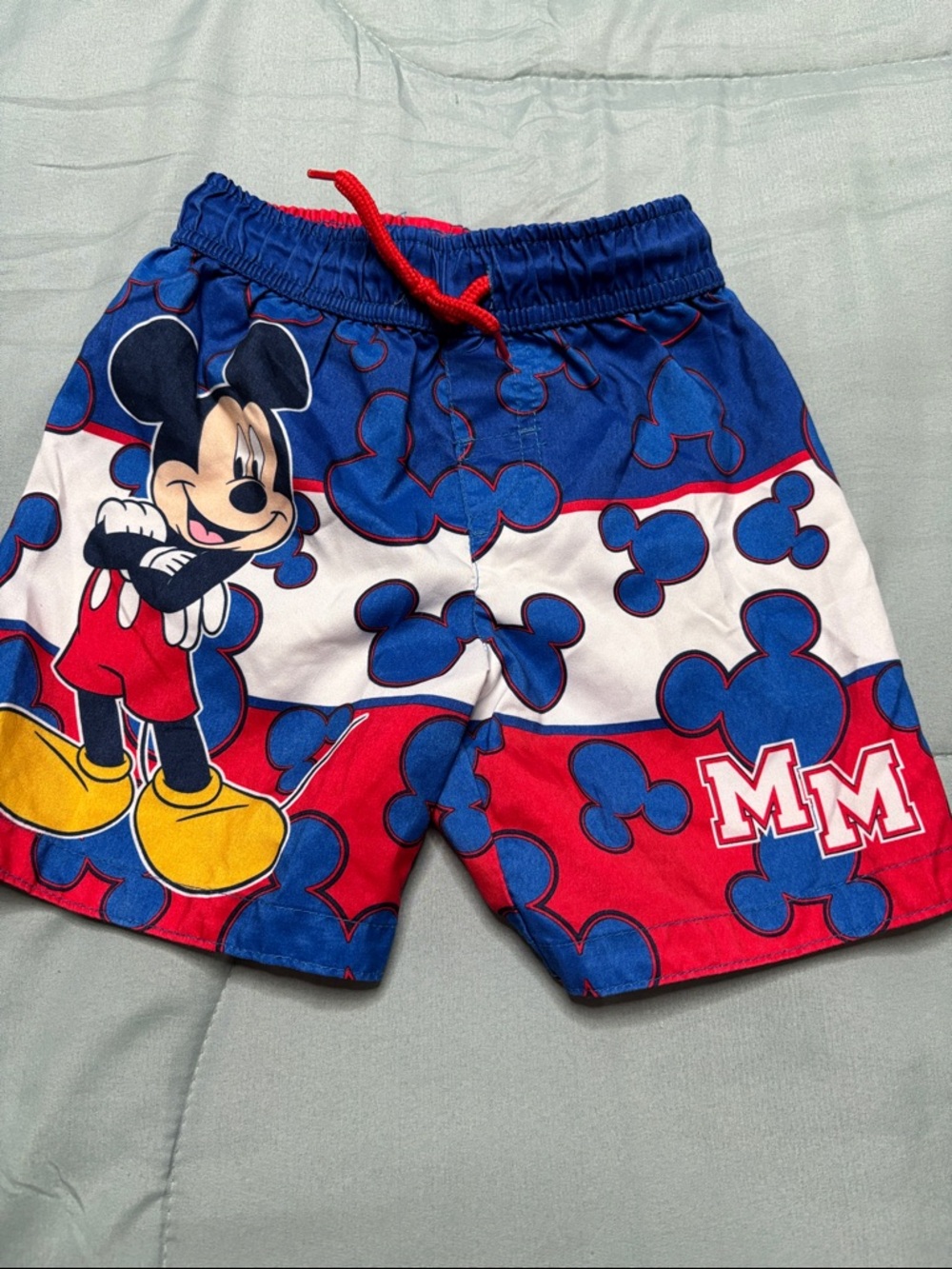 Disney Mickey Mouse Red, Blue, White & Yellow Swim Shorts